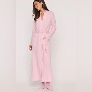 The Cashmere Project luxe long robe 100% cashmere pink Pearl NWT